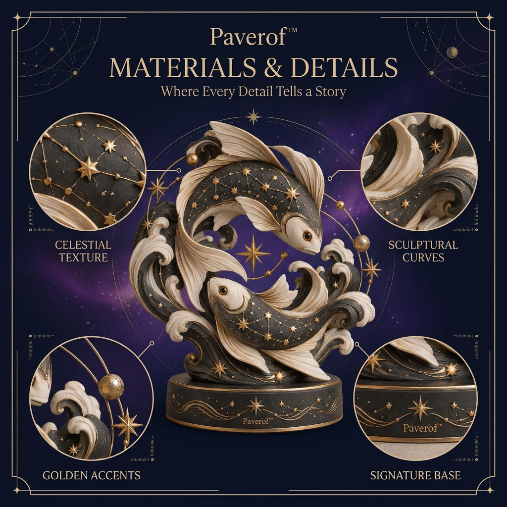 Paverof™ Pisces twin fish — visual details