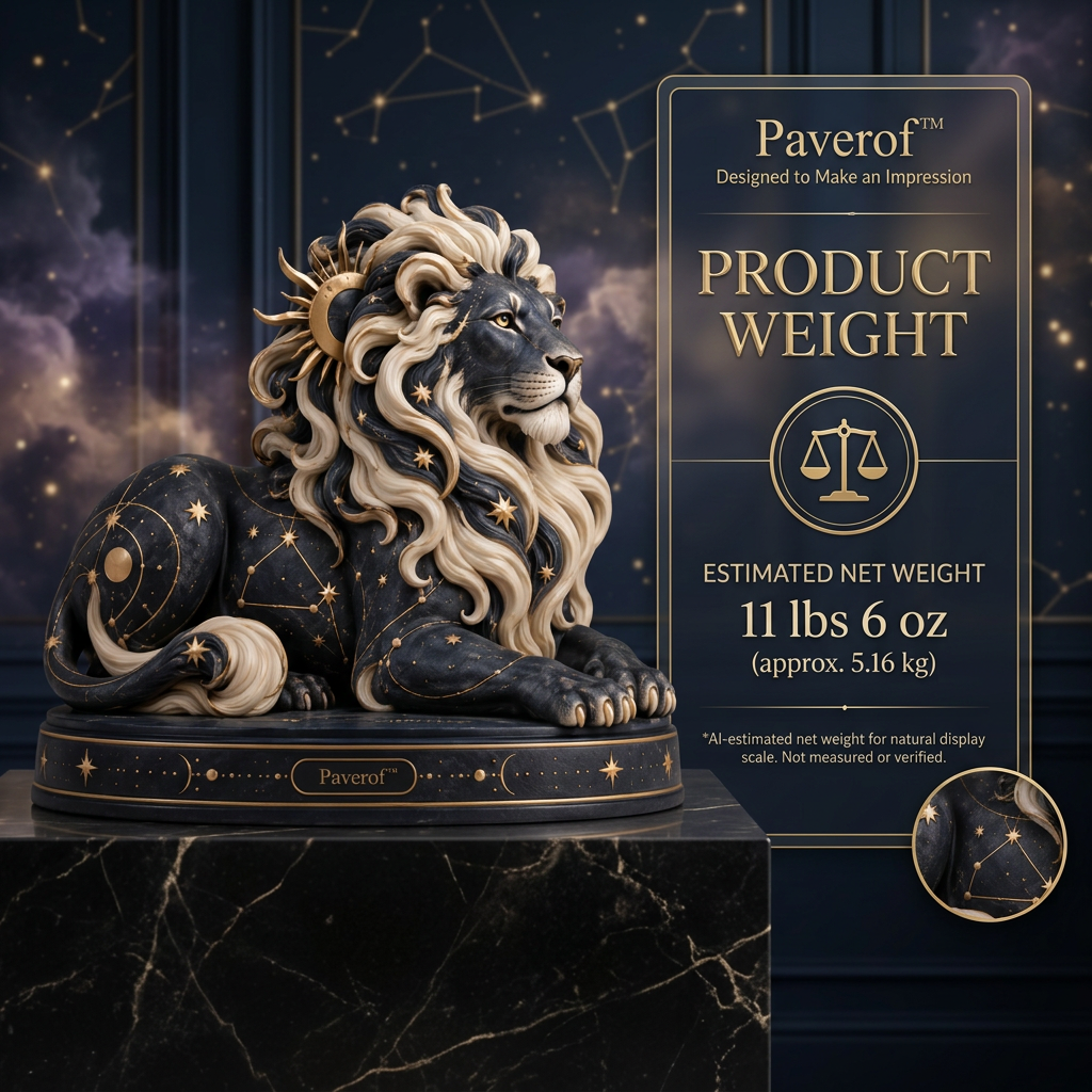 Paverof™ Leo lion — estimated weight