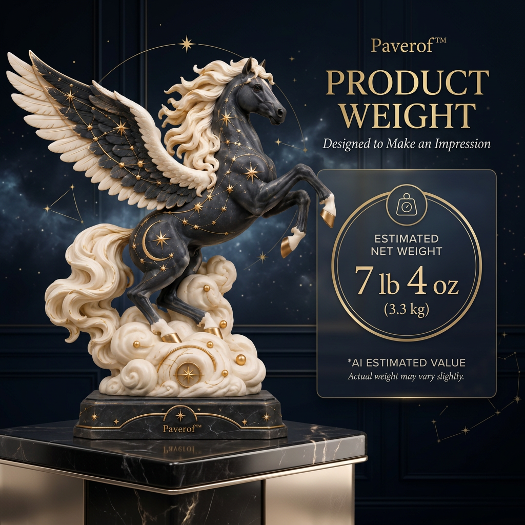 Paverof™ Pegasus winged horse — estimated weight
