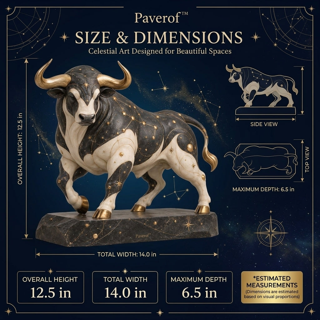 Paverof™ Taurus bull — estimated dimensions
