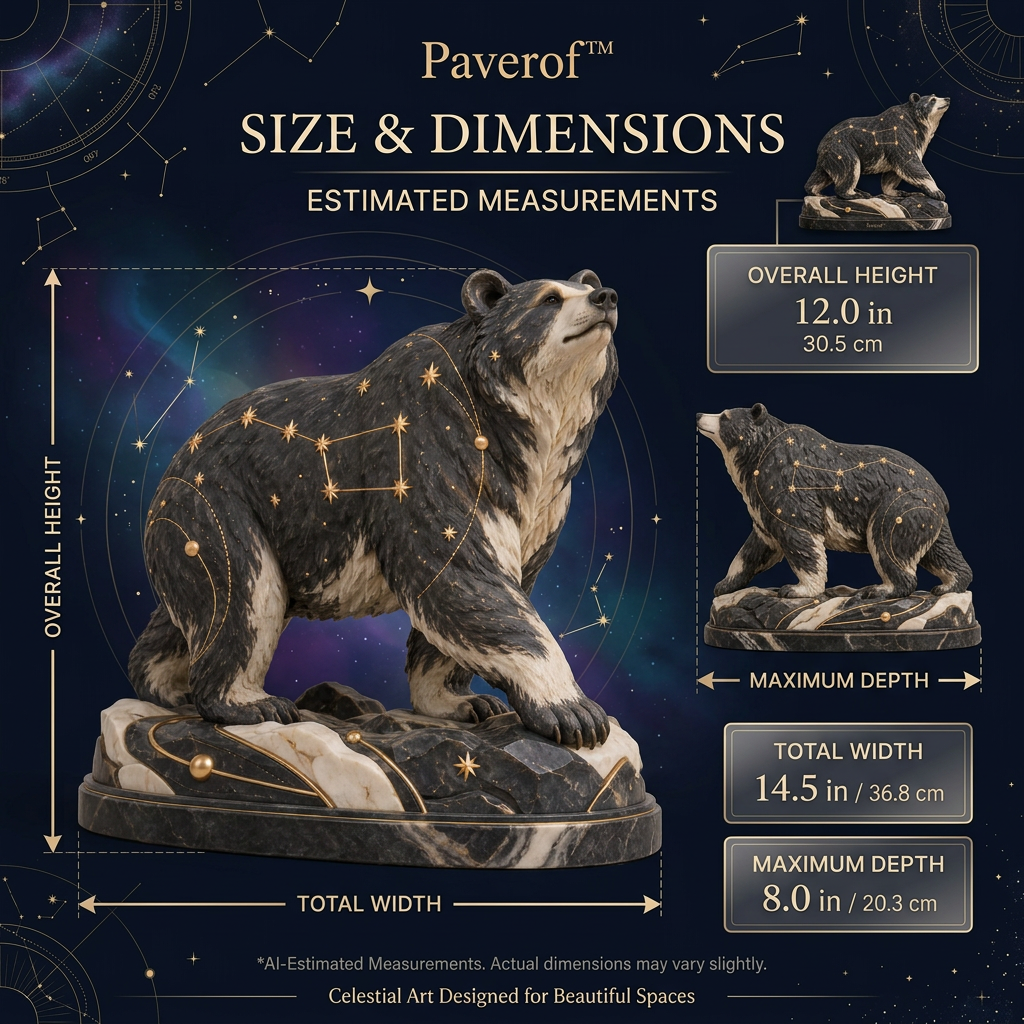 Paverof™ Ursa bear — estimated dimensions